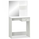 Vidaxl coiffeuse bois d?ing�nierie 75x40x141 cm blanc