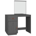 Vidaxl coiffeuse gris 95x50x134 cm bois de pin massif Vidaxl coiffeuse gris 95x50x134 cm bois de pin massif