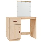 Vidaxl coiffeuse avec led 95x50x133, 5 cm bois de pin massif Vidaxl coiffeuse avec led 95x50x133, 5 cm bois de pin massif
