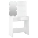 Vidaxl coiffeuse avec led blanc 74, 5x40x141 cm