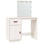 Vidaxl coiffeuse avec led blanc 95x50x133, 5 cm bois de pin massif