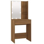 Vidaxl coiffeuse avec led chne marron 60x40x140 cm