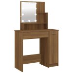 Vidaxl coiffeuse avec led chne marron 86, 5x35x136 cm