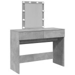 Vidaxl coiffeuse avec led gris b�ton 100x40x130 cm