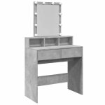 Vidaxl coiffeuse avec led gris b�ton 80x41x144, 5 cm