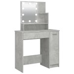 Vidaxl coiffeuse avec led gris béton 86, 5x35x136 cm Vidaxl coiffeuse avec led gris béton 86, 5x35x136 cm