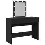 Vidaxl coiffeuse avec led noir 100x40x130 cm Vidaxl coiffeuse avec led noir 100x40x130 cm