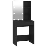 Vidaxl coiffeuse avec led noir 60x40x140 cm Vidaxl coiffeuse avec led noir 60x40x140 cm