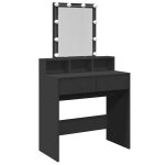 Vidaxl coiffeuse avec led noir 80x41x144, 5 cm
