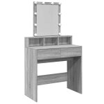 Vidaxl coiffeuse avec led sonoma gris 80x41x144, 5 cm