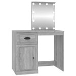 Vidaxl coiffeuse avec led sonoma gris 90x50x132, 5 cm bois d'ingnierie