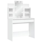 Vidaxl coiffeuse avec lumi�res led blanc 96x40x142 cm