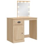 Vidaxl coiffeuse avec lumières led chêne sonoma 90x42x132, 5 cm Vidaxl coiffeuse avec lumières led chêne sonoma 90x42x132, 5 cm