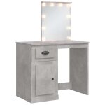 Vidaxl coiffeuse avec lumi�res led gris b�ton 90x42x132, 5 cm