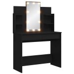 Vidaxl coiffeuse avec lumi�res led noir 96x40x142 cm