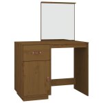 Vidaxl coiffeuse marron miel 95x50x134 cm bois de pin massif Vidaxl coiffeuse marron miel 95x50x134 cm bois de pin massif