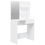 Vidaxl coiffeuse avec miroir blanc 74, 5x40x141 cm