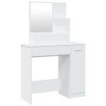 Vidaxl coiffeuse avec miroir blanc 86, 5x35x136 cm