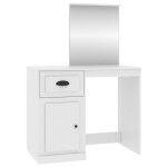 Vidaxl coiffeuse avec miroir blanc 90x50x132, 5 cm bois d'ing�nierie