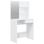 Vidaxl coiffeuse avec miroir blanc brillant 74, 5x40x141 cm