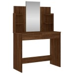 Vidaxl coiffeuse avec miroir chne marron 96x39x142 cm