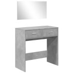 Vidaxl coiffeuse avec miroir gris bton 80x39x80 cm