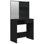 Vidaxl coiffeuse avec miroir noir 74, 5x40x141 cm
