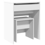 Vidaxl coiffeuse et tabouret blanc 60x40x113, 5 cm