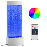 Vidaxl colonne � bulles avec led rvb inox et acrylique 110 cm