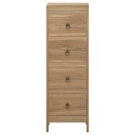 Vidaxl commode 30x30x90 cm bois massif de teck