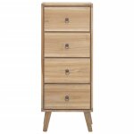 Vidaxl commode 40x30x100 cm bois massif de teck Vidaxl commode 40x30x100 cm bois massif de teck