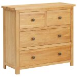 Vidaxl commode 80x35x75 cm bois de ch�ne massif