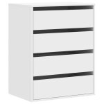 Vidaxl commode d'angle blanc 60x41x76 cm bois d'ingnierie