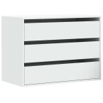 Vidaxl commode d'angle blanc 80x41x58 cm bois d'ingnierie
