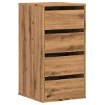 Vidaxl commode d'angle chne artisanal 40x41x76 cm bois d'ingnierie