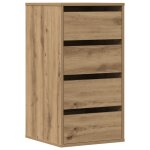 Vidaxl commode d'angle ch�ne artisanal 40x41x76 cm bois d'ing�nierie