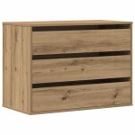 Vidaxl commode d'angle ch�ne artisanal 80x41x58 cm bois d'ing�nierie