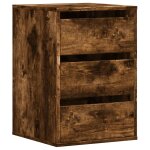 Vidaxl commode d'angle chne fum 40x41x58 cm bois d'ingnierie