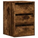Vidaxl commode d'angle ch�ne fum� 40x41x58 cm bois d'ing�nierie