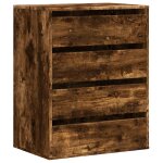 Vidaxl commode d'angle ch�ne fum� 60x41x76 cm bois d'ing�nierie