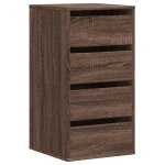 Vidaxl commode d'angle ch�ne marron 40x41x76 cm bois d'ing�nierie