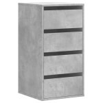 Vidaxl commode d'angle gris bton 40x41x76 cm bois d'ingnierie