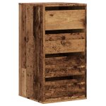 Vidaxl commode d'angle vieux bois 40x41x76 cm bois d'ing�nierie