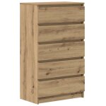 Vidaxl commode ch�ne artisanal 60x36x103 cm bois d'ing�nierie