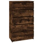 Vidaxl commode chêne fumé 60x36x103 cm bois d'ingénierie Vidaxl commode chêne fumé 60x36x103 cm bois d'ingénierie