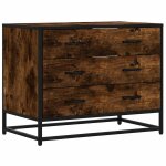 Vidaxl commode chne fum 70x41x56 cm bois d'ingnierie