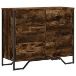 Vidaxl commode chêne fumé 91x35, 5x74, 5 cm bois d'ingénierie Vidaxl commode chêne fumé 91x35, 5x74, 5 cm bois d'ingénierie