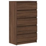Vidaxl commode chêne marron 60x36x103 cm bois d'ingénierie Vidaxl commode chêne marron 60x36x103 cm bois d'ingénierie