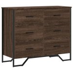 Vidaxl commode chêne marron 91x35, 5x74, 5 cm bois d'ingénierie Vidaxl commode chêne marron 91x35, 5x74, 5 cm bois d'ingénierie