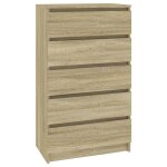 Vidaxl commode ch�ne sonoma 60x36x103 cm bois d'ing�nierie